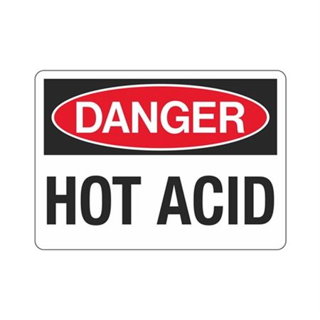 Danger Hot Acid Sign